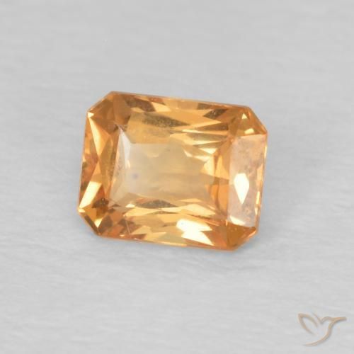9,17 ctw natürlicher Mandarine Saphir, Oktagonschliff, VVS