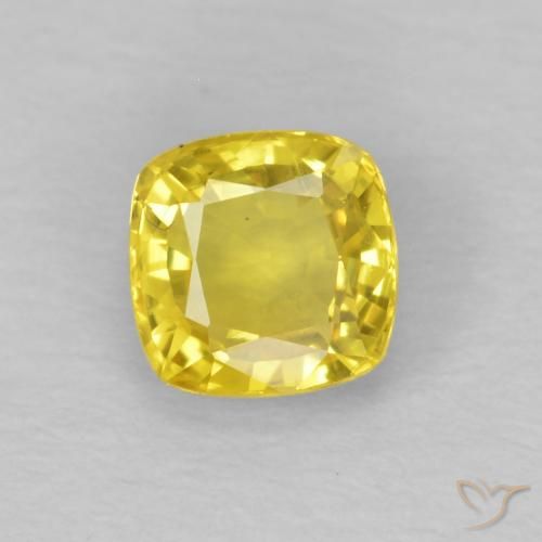 0.62ct Natürlicher Gelblich Gold Saphir, Kissen, VS