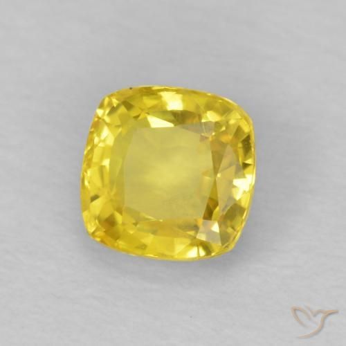9,17 ctw natürlicher Gelblich Gold Saphir, Kissen, VS