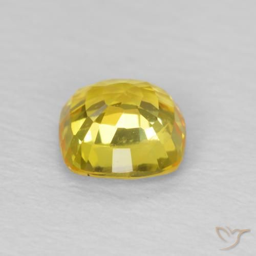 9,17 ctw natürlicher Gelblich Gold Saphir, Kissen, VS