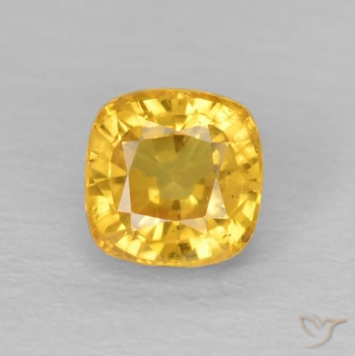 0.72ct Natürlicher Mittelgold Saphir, Kissen, VS