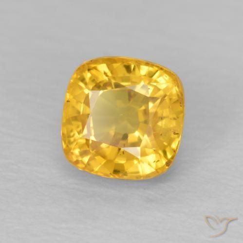 9,17 ctw natürlicher Mittelgold Saphir, Kissen, VS