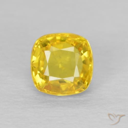0.57ct Natürlicher Gelblich Gold Saphir, Kissen, VS