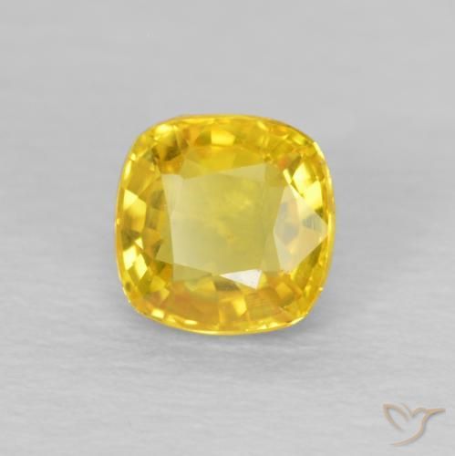 9,17 ctw natürlicher Gelblich Gold Saphir, Kissen, VS
