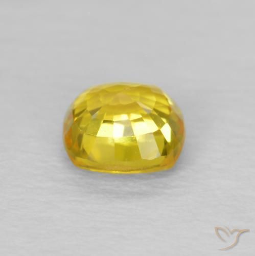 9,17 ctw natürlicher Gelblich Gold Saphir, Kissen, VS
