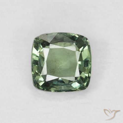 0.57ct Natürlicher Medium Light Green Saphir, Kissen, VS