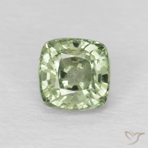 0.69ct Natürlicher Helles Salbeigrün Saphir, Kissen, VS