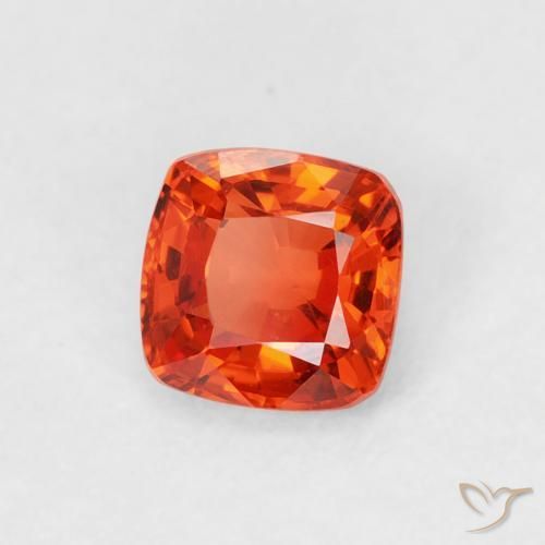 9,17 ctw natürlicher rötlich-orange Saphir, Kissen, VVS-VS