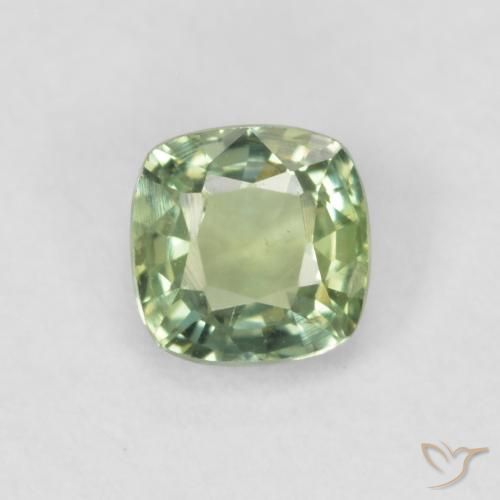 0.48ct Natürlicher Helles Salbeigrün Saphir, Kissen, VVS-VS