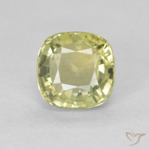 0.64ct Natürlicher hellgrün Saphir, Kissen, VVS-VS