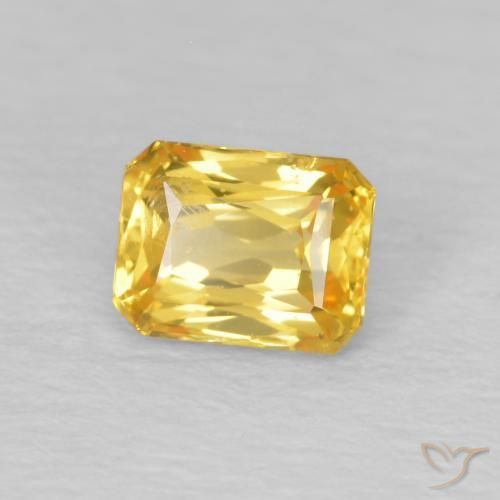 9,17 ctw natürlicher Golden Saphir, Oktagonschliff, VS