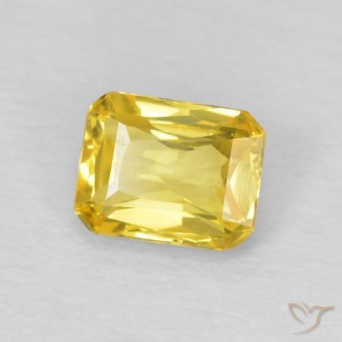 9,17 ctw natürlicher Mittelgold Saphir, Oktagonschliff, VVS