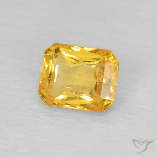 9,17 ctw natürlicher Mittleres Gold Saphir, Oktagonschliff, VS