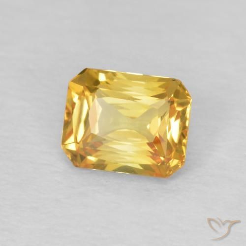 9,17 ctw natürlicher Golden Saphir, Oktagonschliff, VVS