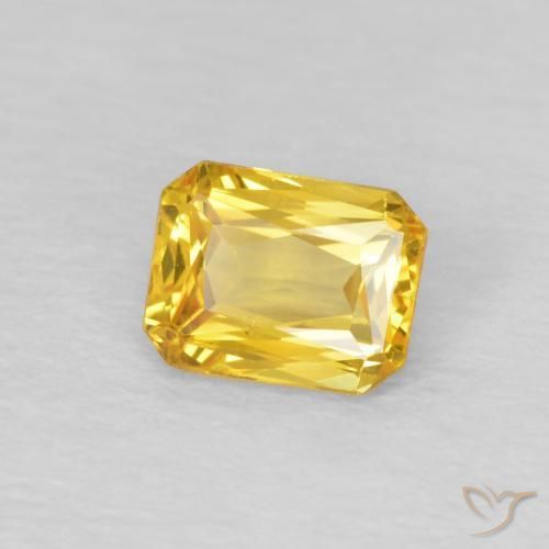 9,17 ctw natürlicher Golden Saphir, Oktagonschliff, VS