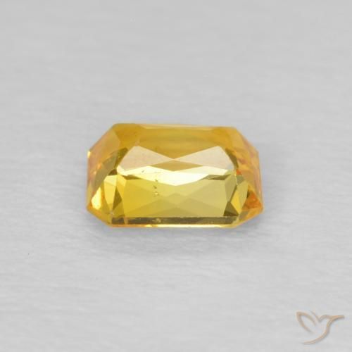 9,17 ctw natürlicher Golden Saphir, Oktagonschliff, VS