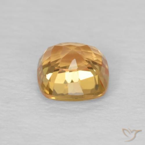 9,17 ctw natürlicher Honig-orange Saphir, Kissen, VVS