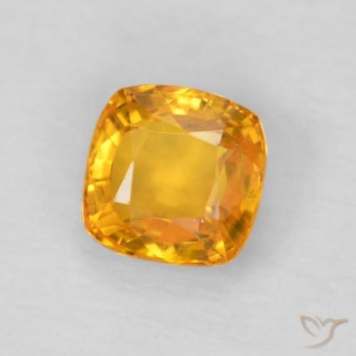 9,17 ctw natürlicher Mittelorange Saphir, Kissen, VVS