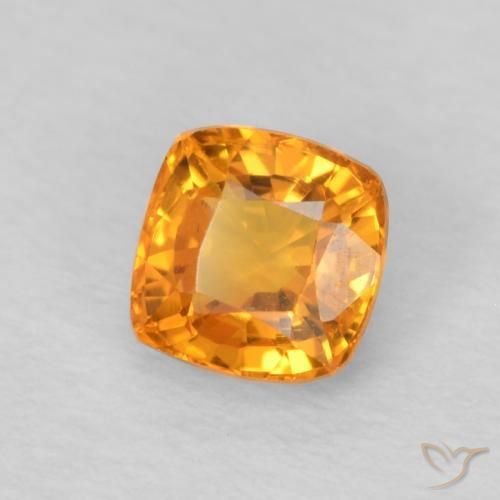 9,17 ctw natürlicher hellorange Saphir, Kissen, VVS