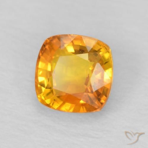9,17 ctw natürlicher Mittelorange Saphir, Kissen, VVS