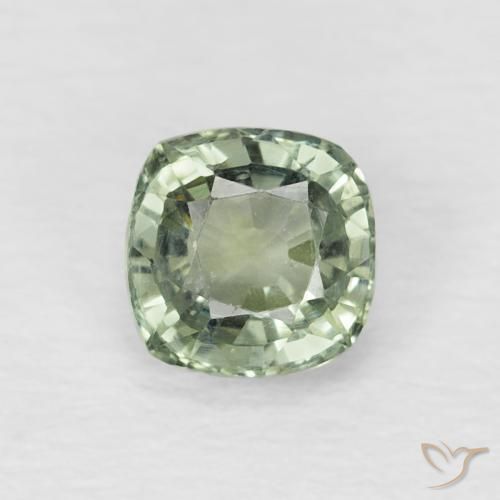 0.67ct Natürlicher Helles Waldgrün Saphir, Kissen, VVS-VS