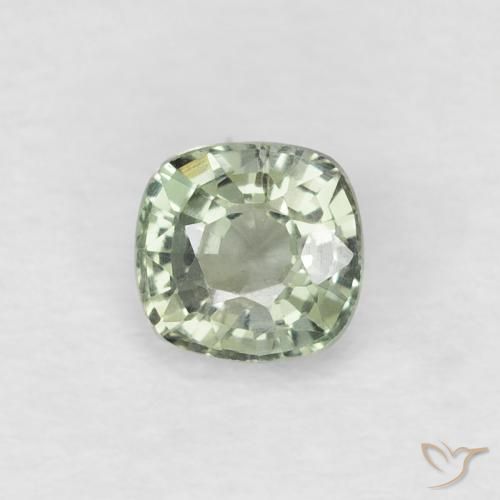 0.44ct Natürlicher gelb-grün Saphir, Kissen, VVS-VS