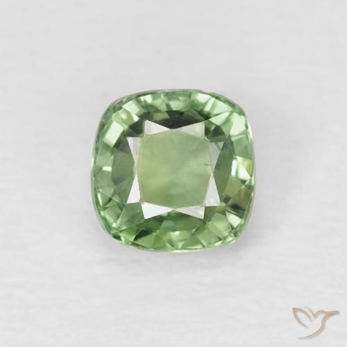 0.66ct Natürlicher Erdiges Grün Saphir, Kissen, VVS-VS