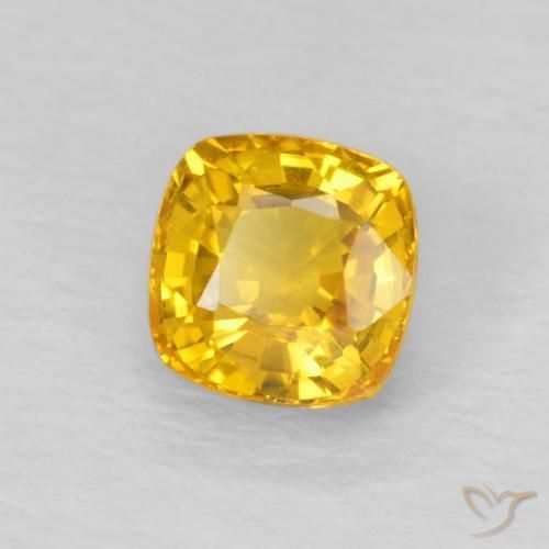 9,17 ctw natürlicher Gold-Orange Saphir, Kissen, VS