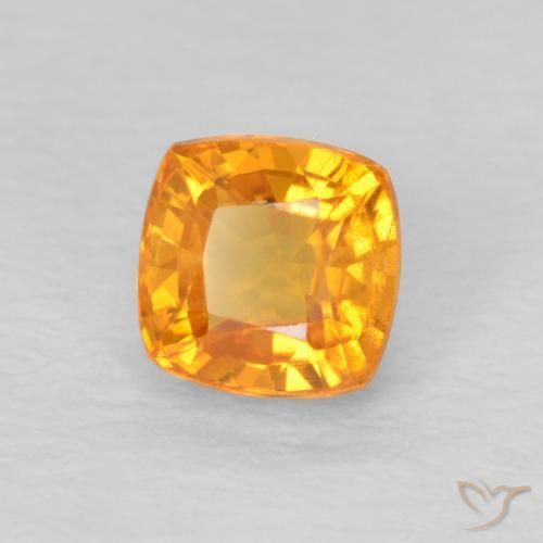 9,17 ctw natürlicher hellorange Saphir, Kissen, VS