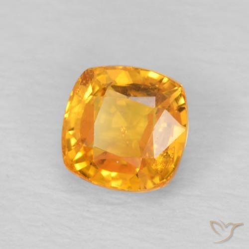 9,17 ctw natürlicher Mittelorange Saphir, Kissen, VS