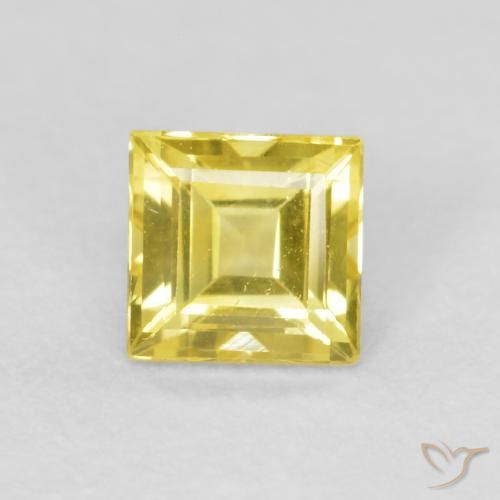 0.51ct Natürlicher Bräunliches Gelb Saphir, Quadrat, VVS-VS
