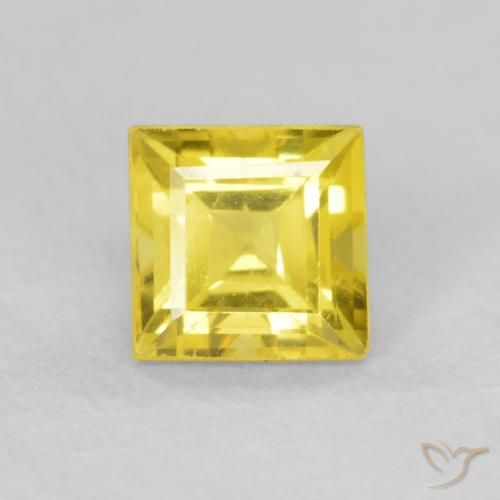 0.57ct Natürlicher Honiggelb Saphir, Quadrat, VVS-VS