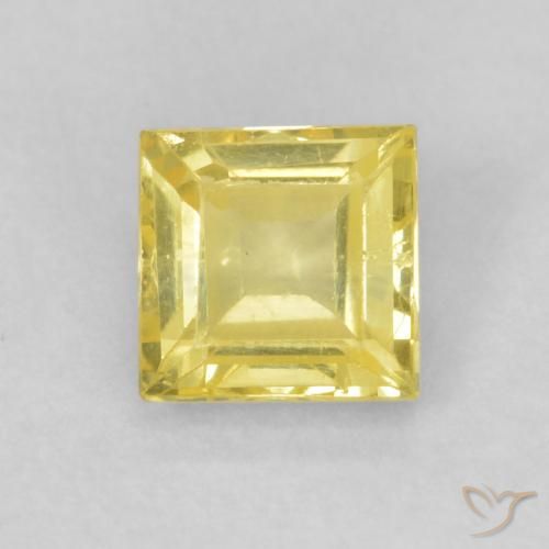 0.57ct Natürlicher Hummel Gelb Saphir, Quadrat, VVS-VS