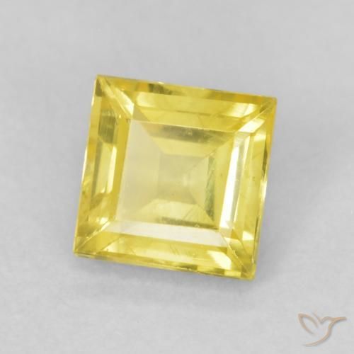 9,17 ctw natürlicher Medium Light-Yellow Saphir, Quadrat, VS