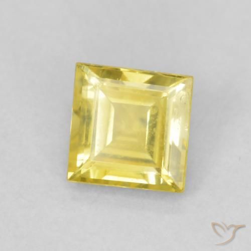 9,17 ctw natürlicher Helles Honiggelb Saphir, Quadrat, VS