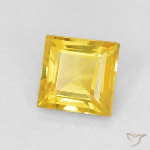 9,17 ctw natürlicher Gold-Orange Saphir, Quadrat, VS