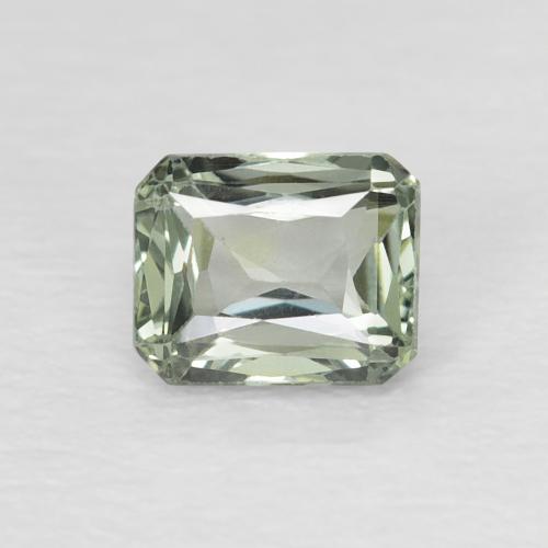 0.69ct Natürlicher Blasses Grün Saphir, Smaragdschliff, VVS