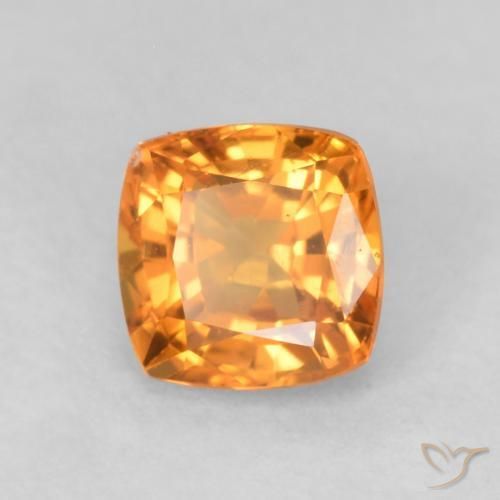 9,17 ctw natürlicher Mittelorange Saphir, Kissen, VVS-VS