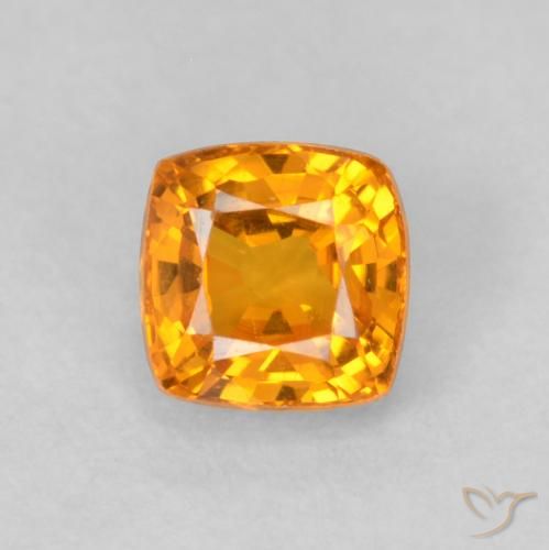 0.56ct Natürlicher hellorange Saphir, Kissen, VVS-VS