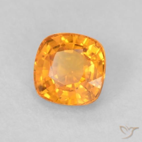 9,17 ctw natürlicher hellorange Saphir, Kissen, VVS-VS