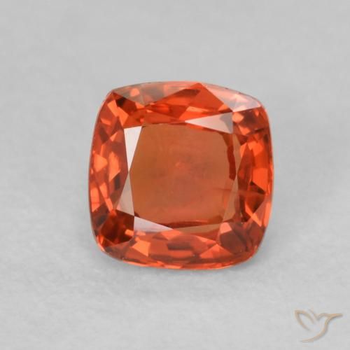 0.54ct Natürlicher Warmes Orange Saphir, Kissen, VVS-VS