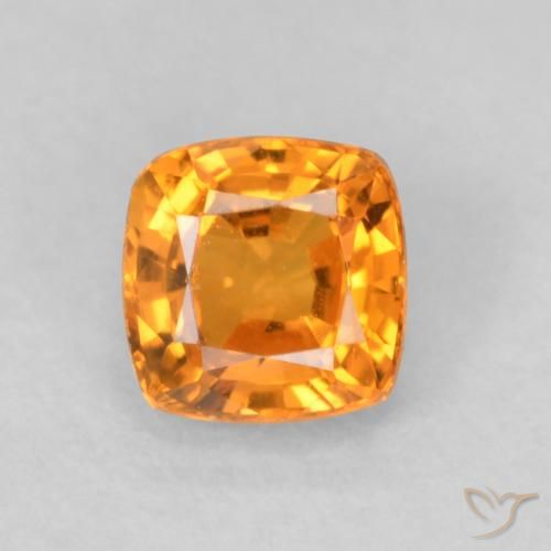 0.55ct Natürlicher hellorange Saphir, Kissen, VVS-VS