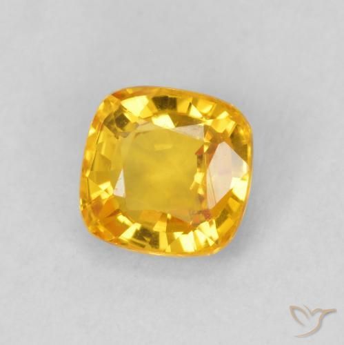 9,17 ctw natürlicher Helles Gold Saphir, Kissen, VVS