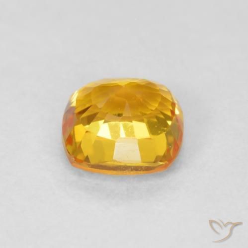 9,17 ctw natürlicher Mittelgold Saphir, Kissen, VVS