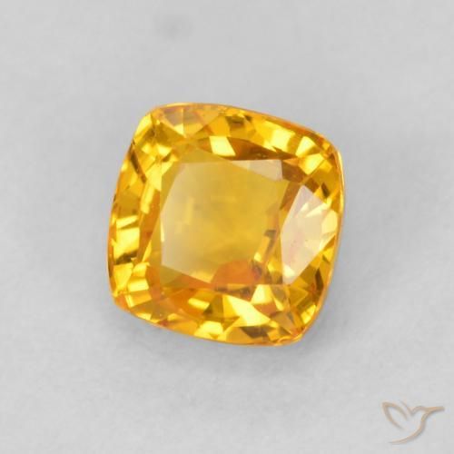 9,17 ctw natürlicher gold-orange Saphir, Kissen, VVS