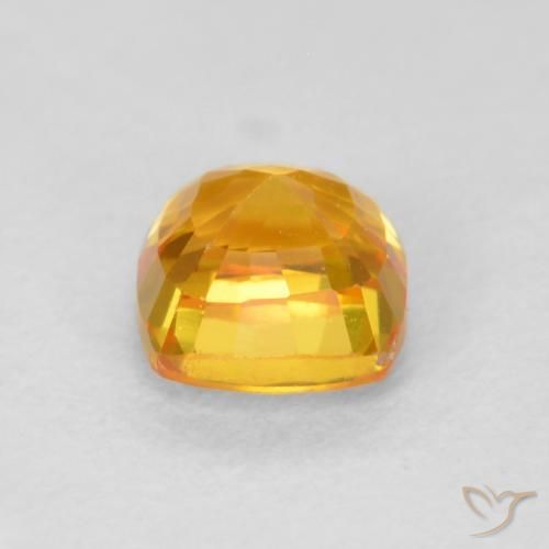 9,17 ctw natürlicher gold-orange Saphir, Kissen, VVS
