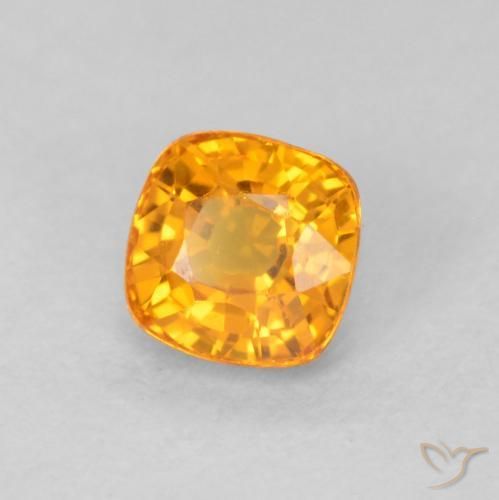 9,17 ctw natürlicher hellorange Saphir, Kissen, VVS