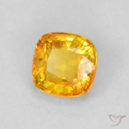 9,17 ctw natürlicher Mittelgold Saphir, Kissen, VVS