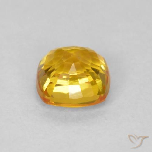 9,17 ctw natürlicher Mittelgold Saphir, Kissen, VVS