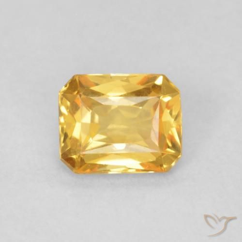 0.45ct Natürlicher Top-Gold Saphir, Smaragdschliff, VVS